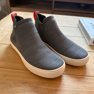 Rothy's 'The Chelsea Slip On Gray Knit' High Top Sneakers